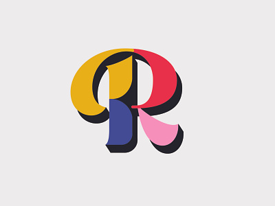 R color design illustration lettering lettermark type type art type daily typography