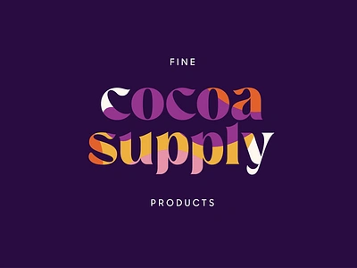 Cocoa Supply brand brand design brand identity branding color design identity identity design illustration logo logo design logodesign logotype type typography web web design webdesign