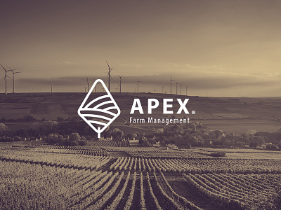 APEX Farm Management \ Brand Identity crop design earth farm land leaf lineart logo minimal mitsuo nature