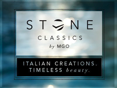 Stone Classics bokeh branding identity logo