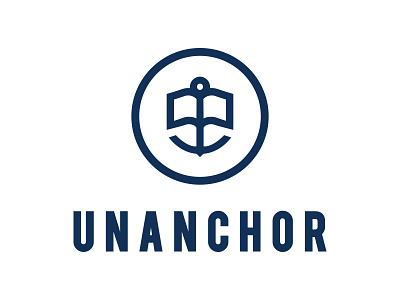 Unanchor anchor book circle itinerary logo map minimalism