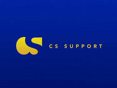 CS Support Logo branding identity logo monogram negative space