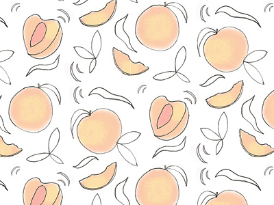 Peach pattern design graphic design illustration pattern