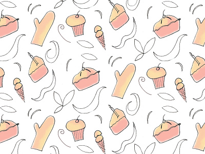 Dessert pattern design graphic design illustration pattern