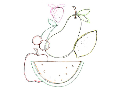 Fruit Illustration graphic design illustration ink