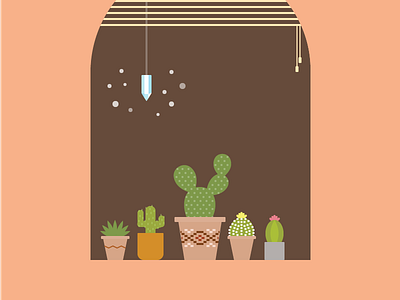 Cacti friends cacti cactus crystal illustration vector