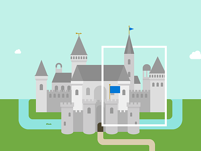Wee castle castle illustration