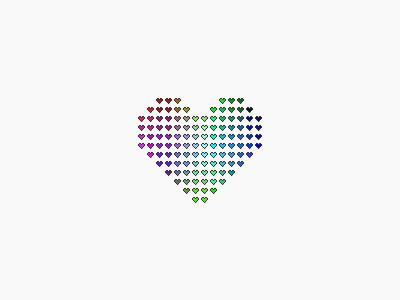 Animated Heart (lol bio joke) color heart icon pixels web safe