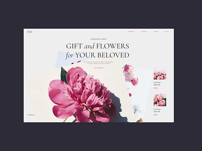 Flower Shop Design figma ui web design