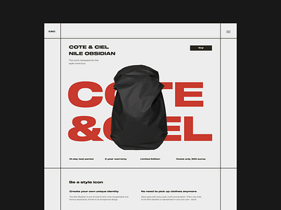 Cote & Ciel Online Shop Concept design figma ui web web design