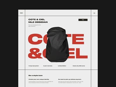 Cote & Ciel Online Shop Concept design figma ui web web design