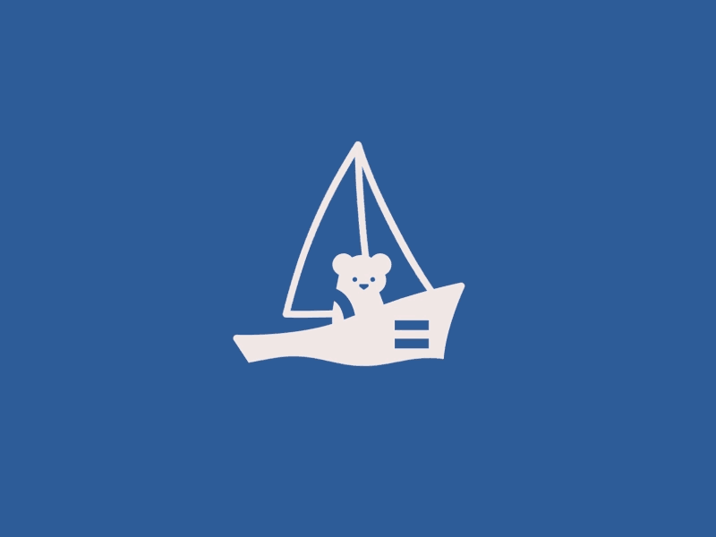 Fjärn logo animation animation bear blue boat brand brandidentity branding calming logo logodesign loop mograph motion motion design motion graphics sea