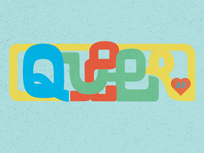 Queer AF lettering wordmark