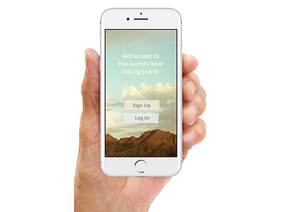 Daily UI #001 - Sign Up hiking iphone landscape mobile photography sign up ui ux