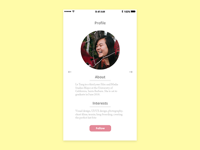 Daily UI #006 - User Profile