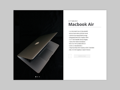 Daily UI #012 - E-Commerce Shop apple daily ui e commerce laptop photography product purchase shop ui ux