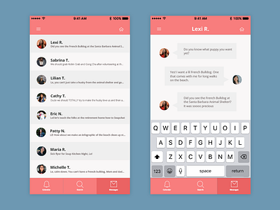 Daily UI #013 - Direct Messaging app daily ui direct message iphone messaging mobile ui ux