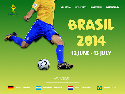 FIFA 2014 fifa landing page redesign soccer ui website design world cup
