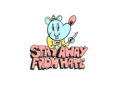 Stay away from hate! cartoon cartoon art cartoon character character art character concept character design doodle doodle art font design illustration ilustración procreate procreate app