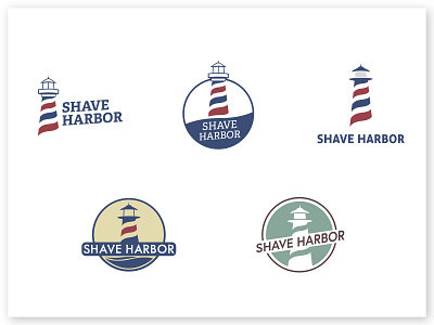 Shave Harbor Logo Comps branding design digital logo logo comps logo design logo design branding