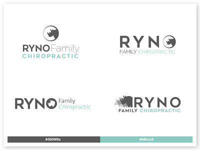 Ryno Family Chiropractic Logo Comps branding design digital graphic illustration illustration design logo logo comps logo design logo design branding logo design concept vector