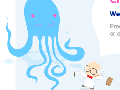 404 SQUID ATTACK! 404 cartoon illustration