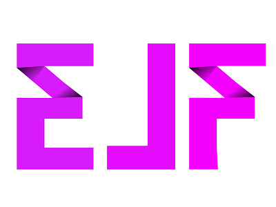 Elf depth elf gradient type typography vector