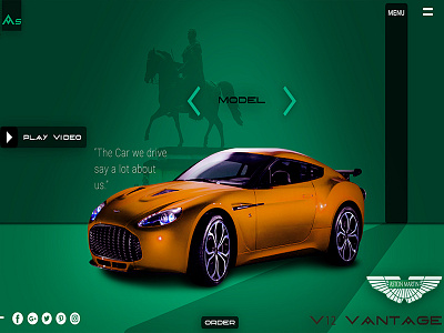 Auto Showcase V12 Vantage uiux designes webdesign