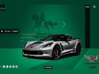 Corvette Cs6 Autoshowcase branding uiux web design