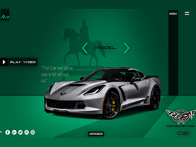 Corvette Cs6 Autoshowcase branding uiux web design