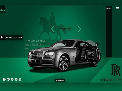 Rolls Royce Wraith, Auto Showcase branding uiux web design