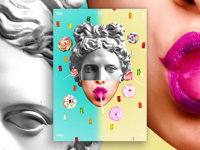 Lollipop Poster Design #52 candy challenge conception creation creativity design challenge donut fun funny graphic design graphic designer poster poster design process