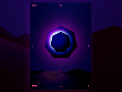 Heptagon Poster #113 challenge conception creation creativity design challenge design experiment experimental design geometric form graphic design graphic designer heptagon inspiration photoshop poster poster art poster design process speed art