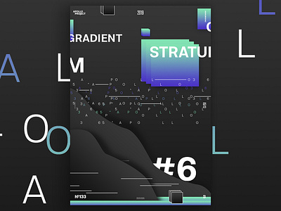 Gradient Stratum #6 Poster #133 blue challenge conception creation creativity design challenge design experiment geometric geometry gradient graphic design graphic designer inspiration mint green photoshop poster poster art poster design process speed art