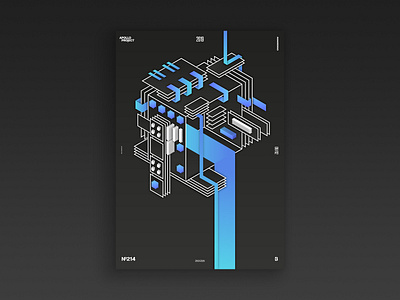 Rounded Edges #8 Poster #214 challenge conception creation creativity design challenge design experiment digital art graphic design graphic designer inspiration isometric design isometry photoshop poster poster art poster creation poster design process speed art vector