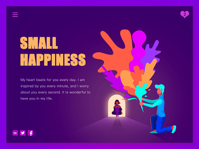 Small happiness ui 插图 组成 色彩设计 颜色，组合物