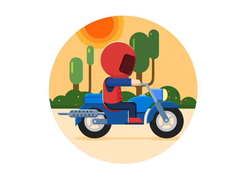 Motorcycle drivers, I hope you like it. animation design illustration