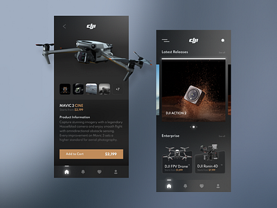 DJI Marketplace App UI Design