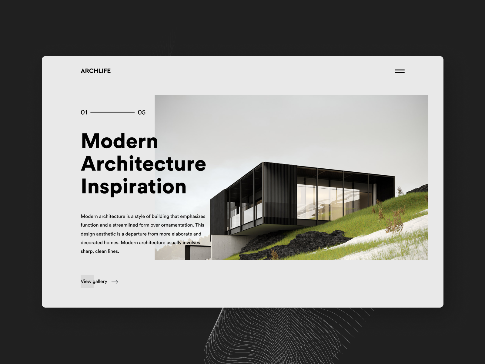 Architecture Inspiration Website by Zared on Dribbble