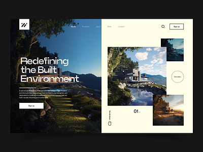 Redefining Architecture architect architecture building concept dark design housing interior landscape minimalist real state studio typography ui ui design ux web design