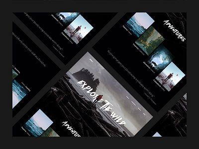 STEPup adventure clean concept creative dark dark theme design dribbble minimal ocean travel ui ux web website wild