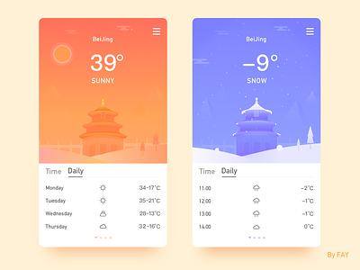 天气 ui ux 设计