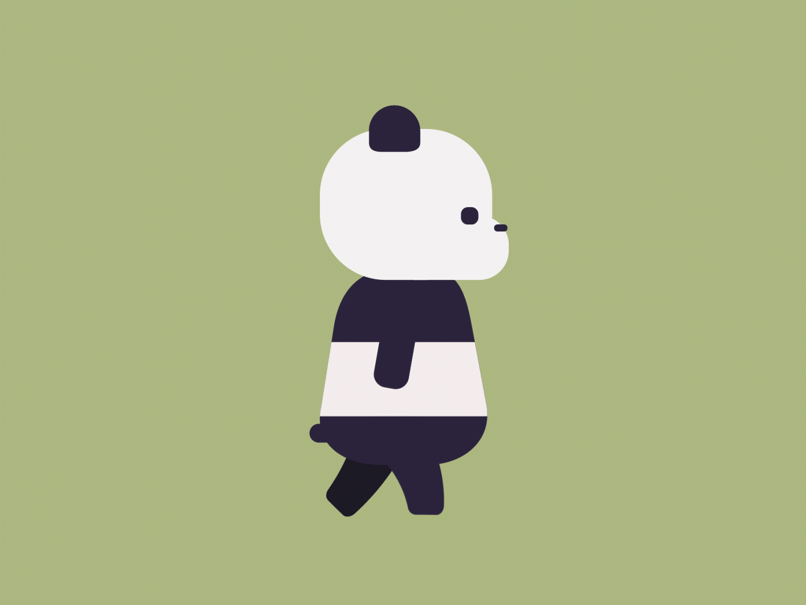 Panda Walk Cycle adobe illustrator aftereffects animation design illustration motion design motiongraphics panda bear walkcycle