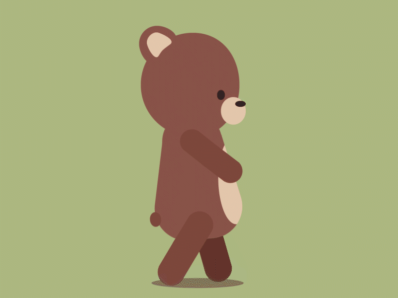 Bernard the Teddy Bear - Walk Cycle adobe illustrator aftereffects animation bear character childrens duik illustration motion design teddybear walkcycle