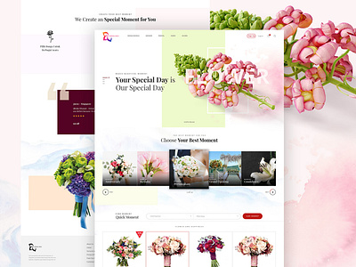 Bunga Davi // Flower Store landing ui web webdesign webpage website