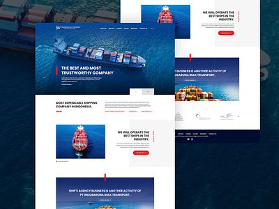 Indobaruna // Ship's Agency Bulk Transport landing ui web webdesign webpage website