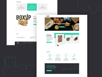Boxup // Packaging Custom illustration landing ui web webdesign webpage website