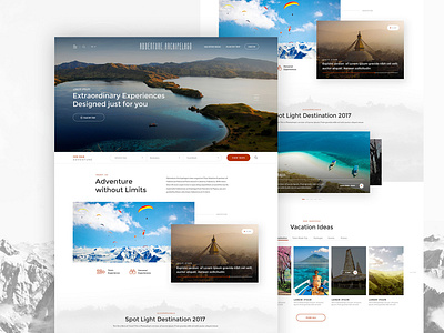 Adventure Archipelago design landing ui web webdesign webpage website