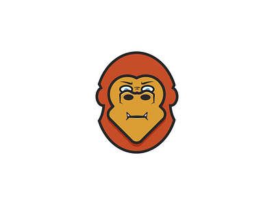 Gorilla Sticker ape badge gorilla logo minimal monkey montreal primate sticker