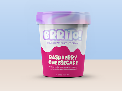 BRRITO! Ice Cream branding dribbbleweeklywarmup holographic holography ice cream